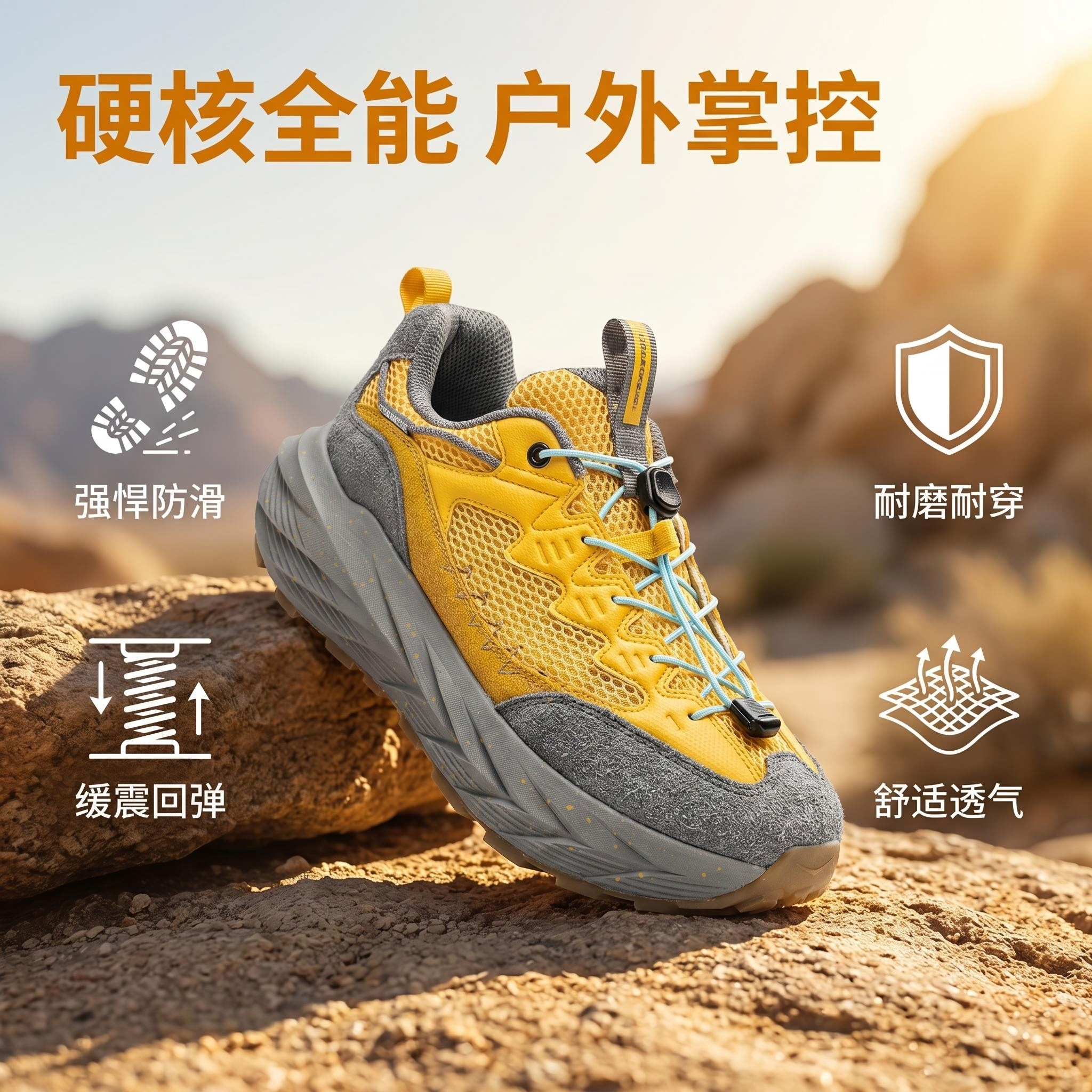 MEMACH YUE专业户外徒步鞋男款爬山越野透气防滑减震登山鞋情侣鞋