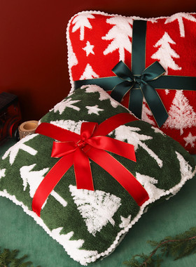 可爱卡通圣诞抱枕毛绒玩具圣诞老人麋鹿铃铛圣诞节儿童礼物送女友