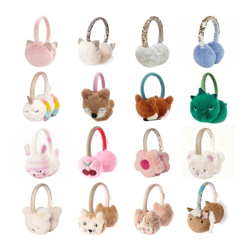 亲子秋冬儿童毛绒保暖耳罩柔软立体动物卡通可爱刺绣可调耳套现货