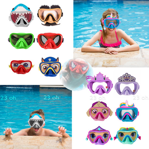 欧美儿童大泳镜男孩独角兽汪汪队