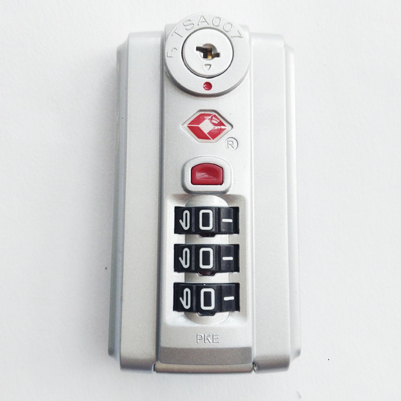 PKE TSA007原装海关密码锁箱包扣锁行李箱密码锁KJA802铝框锁通关