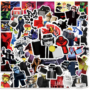 50张被遗忘的游戏forsaken chance plush笔记本旅行箱水杯diy贴纸