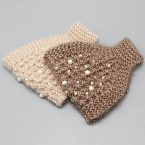 珍珠菠萝帽遮脑门针织帽护耳春秋冬孕妇毛线两用可当围脖束发带弹