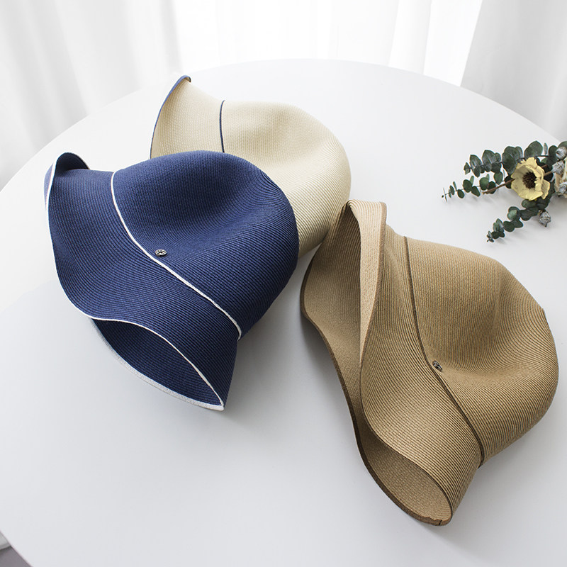 草帽日本女士折叠出游防晒遮阳帽