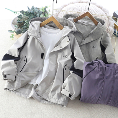 男童加绒连帽外套2025秋冬季儿童中大童男孩薄绒防风保暖拉链开衫