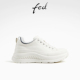 fed头层牛皮女鞋 女 小白鞋 秋真皮松糕增高超轻厚底运动休闲鞋 板鞋