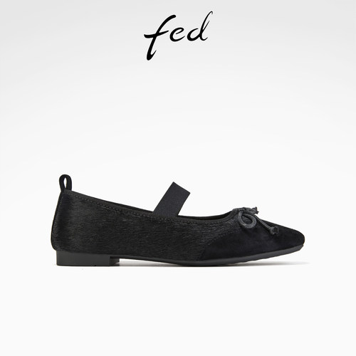 【牛皮毛】fed低跟玛丽珍鞋秋季新款女鞋法式芭蕾鞋女S0812-YA806