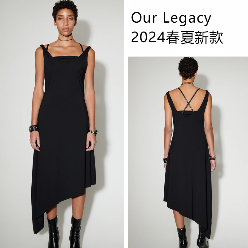 瑞典代购Our Legacy 不对称斜下摆方领两穿吊带连衣裙 女装/女士精品 连衣裙 原图主图