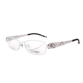 时尚 半框近视超轻商务眼镜框眼镜架金属女GRISPO7087乳白色