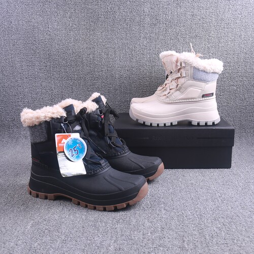 -25℃抗寒女加绒高筒雪地靴