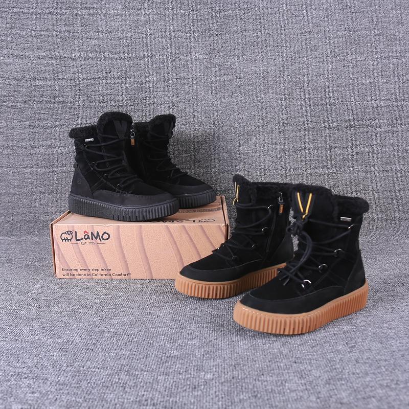 2024年冬季新款松糕底短筒棉靴