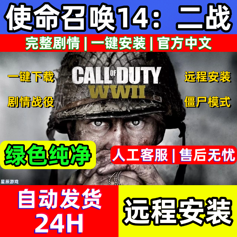 使命召唤14二战cod14免steam全剧情中文版pc电脑单机游戏远程安装