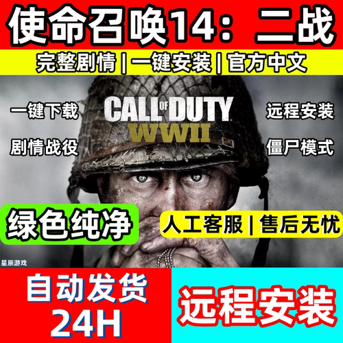 使命召唤14二战cod14全剧情免steam中文pc版电脑单机游戏远程安装