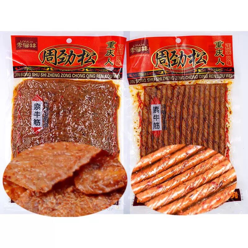 牌周劲松素牛筋麻辣片麻辣条80后90后 豆皮风味豆制品休闲