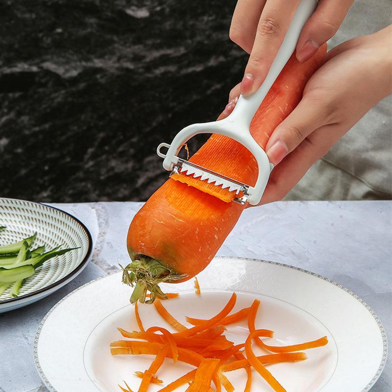 日本进口不锈钢削皮刀神器刨丝器刮皮器水果蔬菜可竖立削皮器