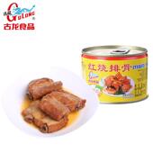 新款 厦门古龙食品红烧排骨罐头390g红烧肉罐头扣肉方便速食 6罐装