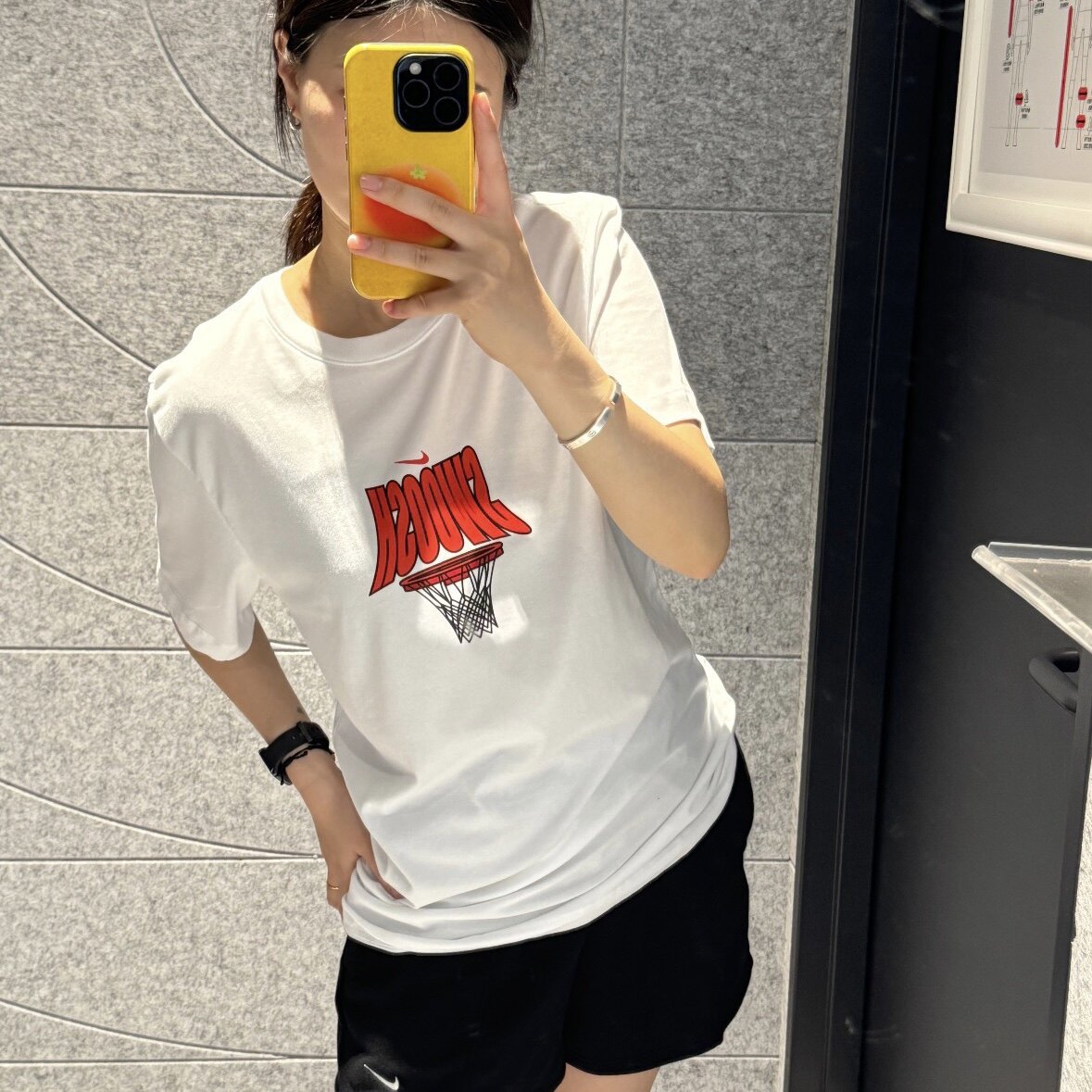 Nike/耐克 男女短袖T恤男圆领字母印花运动休闲透气短袖HJ3467