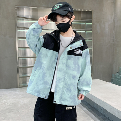 日本无印mu男童秋装外套2025新款中大儿童秋季冲锋衣痞帅炸街男孩