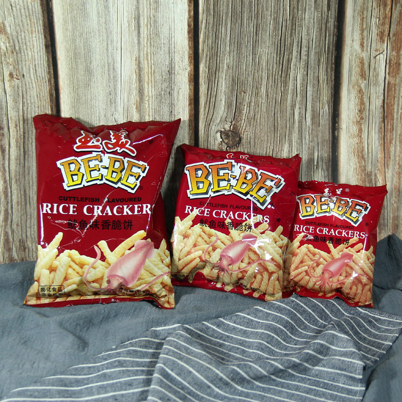 新货玉美虾条30g*16包童 8590校园怀旧零食膨化鱿鱼味香脆饼大包