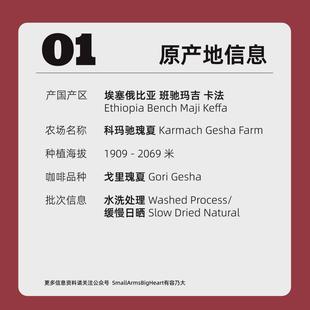 新货有容乃大埃塞BenchMaji戈里瑰夏水洗/缓慢日晒浅焙手冲单品咖