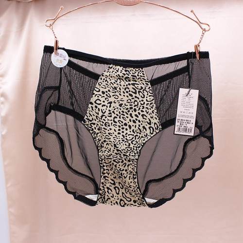 透明女内裤娇婷豹纹蕾丝无痕