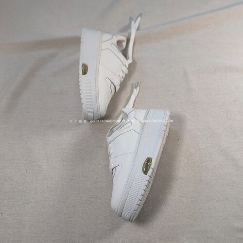 纯原！巨好穿！明星范 时尚增高显瘦洋气复古小白鞋真皮厚底女鞋