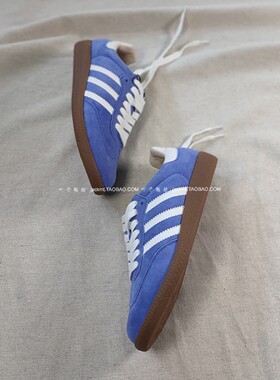 纯原！户外徒步小白鞋女透气舒适神秘蓝色 里外全真皮德训鞋运动