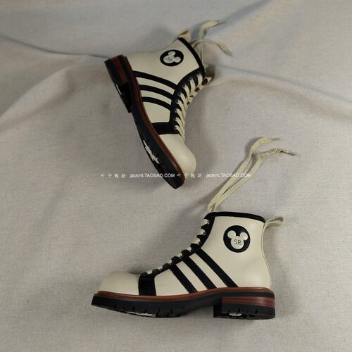 纯原！年末清仓~特价~~百搭显瘦复古做旧白擦色真皮 马丁靴单靴子