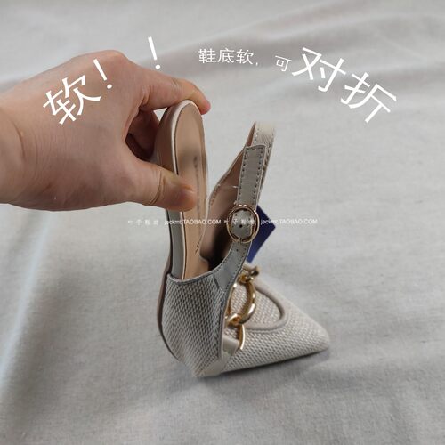 仅1对~纯原！韩系韩单~时髦性感显瘦小羊皮猫跟穆勒罗马凉鞋女 39