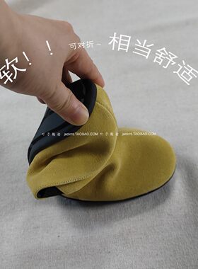 仅1对~纯原！新款特价~法式英伦范 复古绵羊皮黄色乐福学院风鞋女