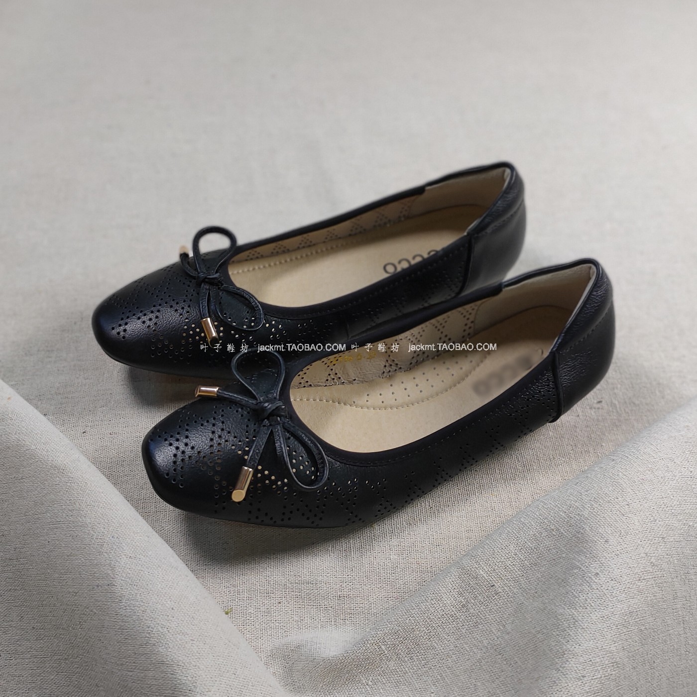 仅1对~纯原！无法取代舒适~复古洋气显瘦收脚黑色平跟真皮芭蕾鞋