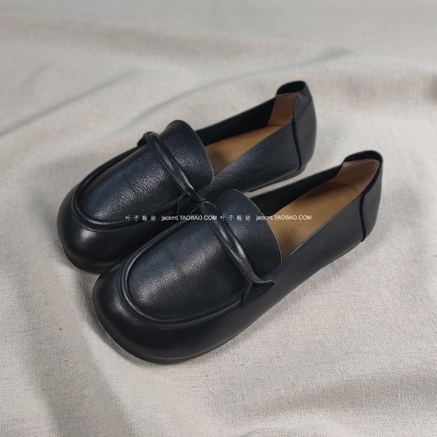仅1对~纯原！无法取代舒适复古洋气大头百搭黑色真皮手工芭蕾鞋女,女鞋,时尚芭蕾鞋,淘宝优惠券,粉丝福利购,淘宝优惠卷