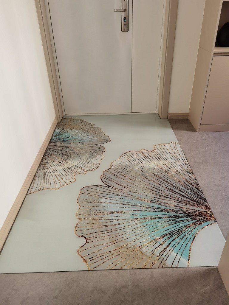 高端钢化玻璃入户门垫家用地垫脚垫美式轻奢地踏脚踏欧式防滑免洗,居家布艺,家用脚垫,淘宝优惠券,粉丝福利购,淘宝优惠卷