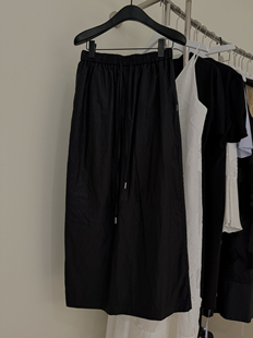 FP高品 定制面料 惊喜的面料 舒适随性抽绳简约长裙半身裙女