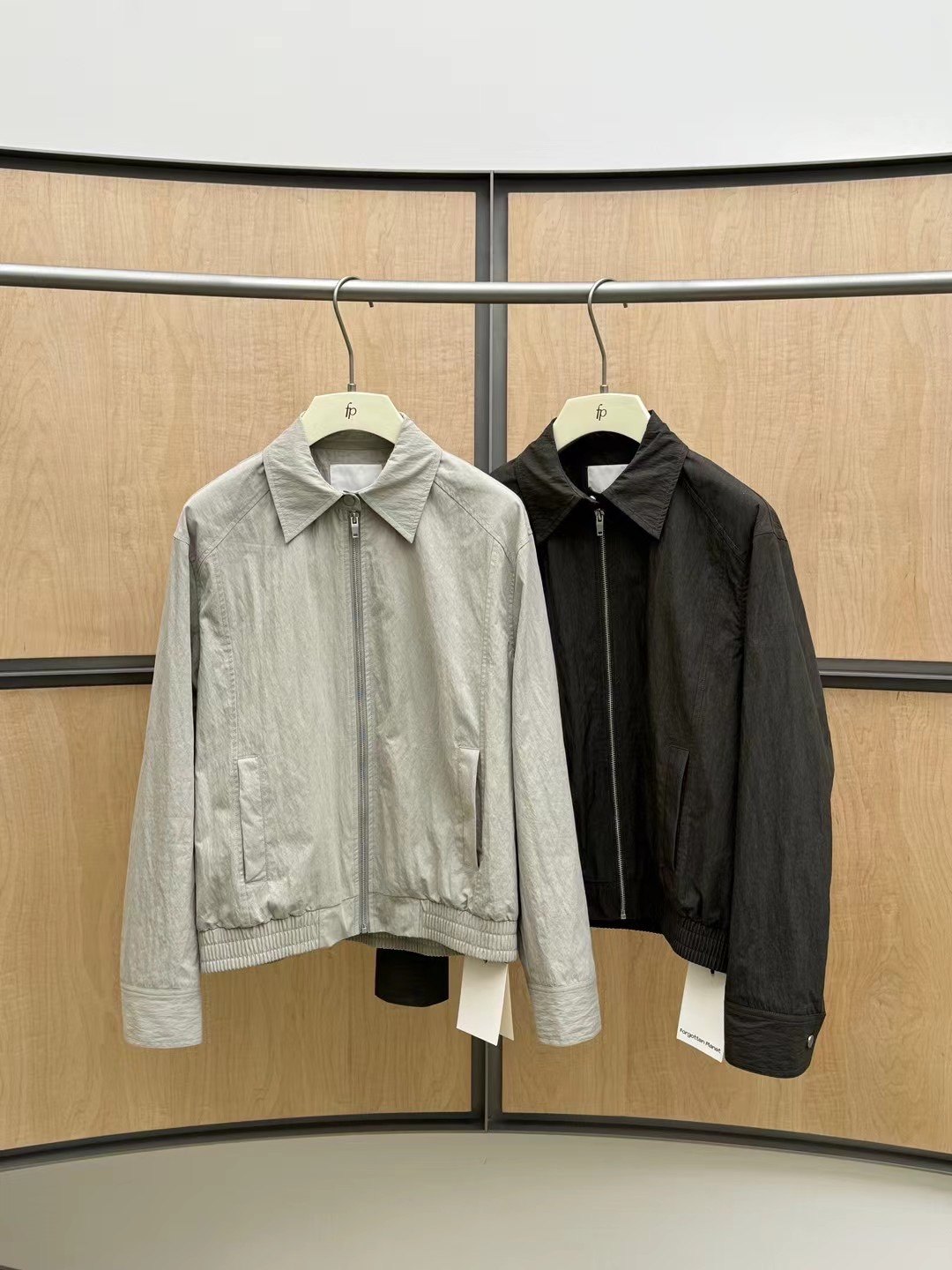 FP高定 春新品 中性风帅气短夹克男女同款工装宽松翻领夹克外套