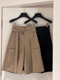 Forgotten Planet FP 挺阔酷飒压褶A字七分裤显瘦百搭宽松阔腿裤