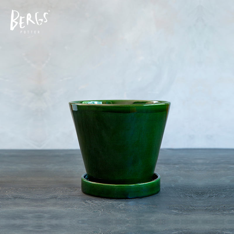 Bergs Potter 朱莉釉面 宝格仕丹麦设计 北欧花卉绿植室内花盆 鲜花速递/花卉仿真/绿植园艺 花盆 原图主图