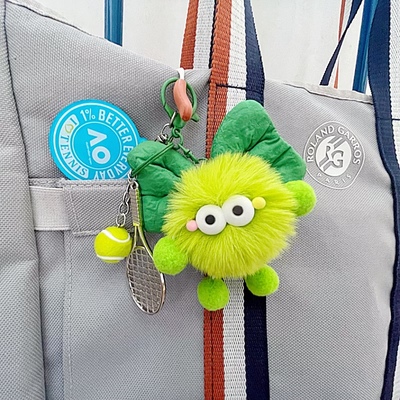 我爱网球蝴蝶结菜鸟挂件法网美网温网澳网大满贯周边书包钥匙扣