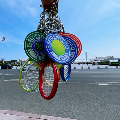 网球钥匙扣仿真网球拍挂件法网美网温网澳网原创网球周边文创励志