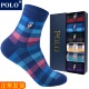 polo男士 潮长筒袜 休闲无骨四季 袜子纯棉防臭中筒袜秋冬季 方格皮鞋