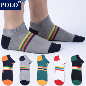 polo专柜新品防臭短袜薄款男士袜夏季纯棉吸汗运动袜子低帮短筒袜