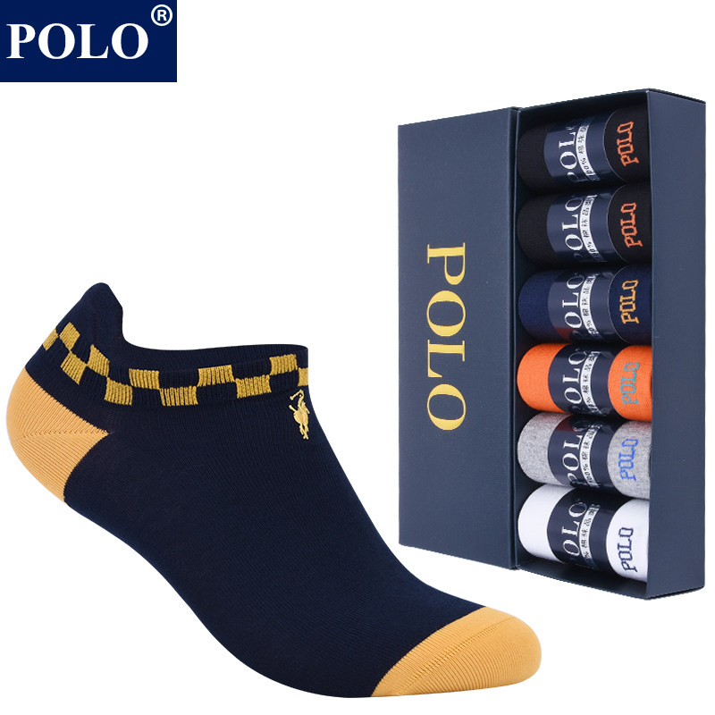 Polo新品袜子男士船袜浅口夏季薄款短袜低帮防臭吸汗网眼潮运动袜