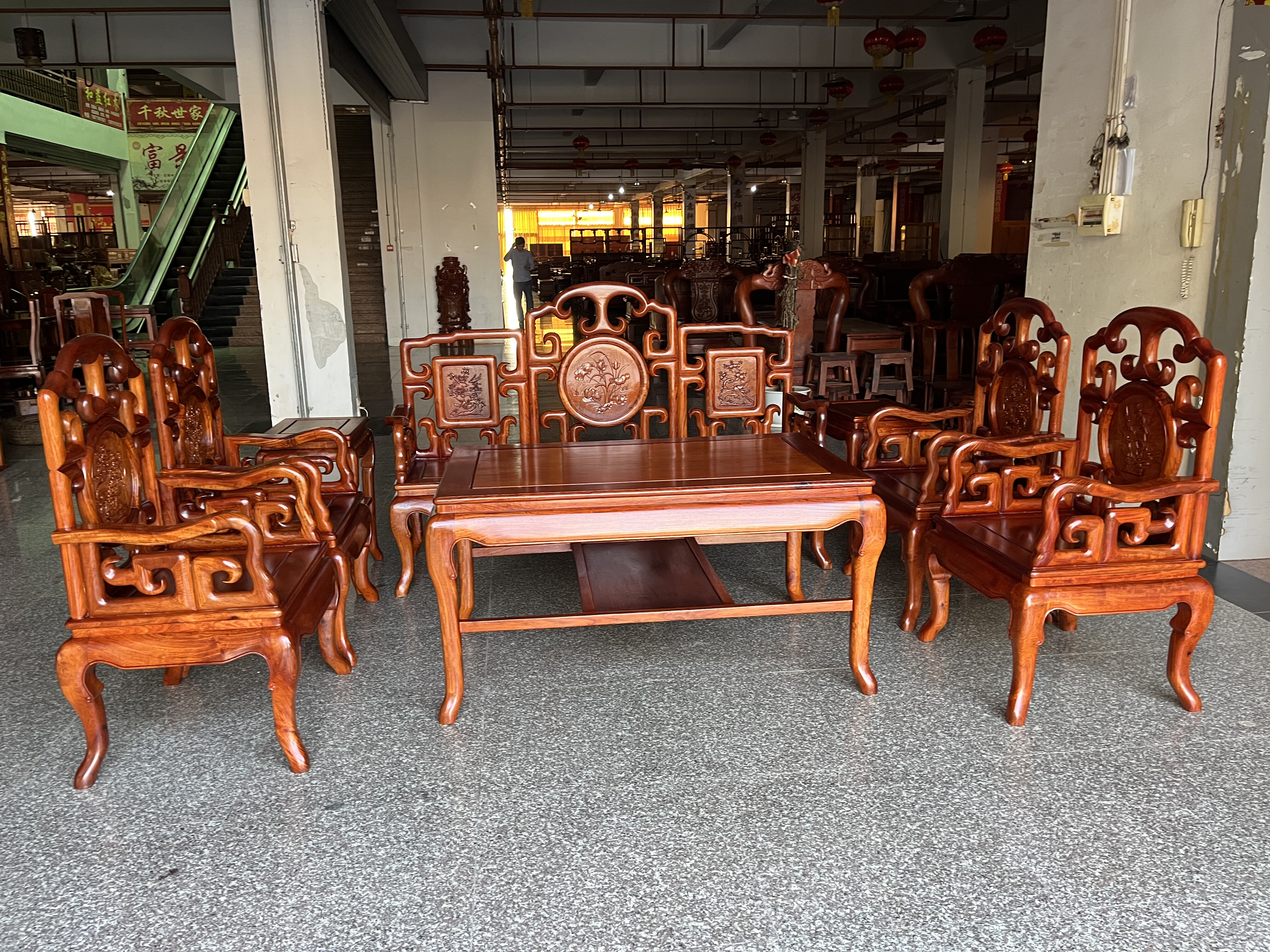 佰世红木沙发缅花勾椅沙发明清家具大果紫檀沙发新中式