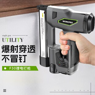 热销F30直钉钉枪锂电款打钉枪锂电电动型手动木工专用U型线槽固定