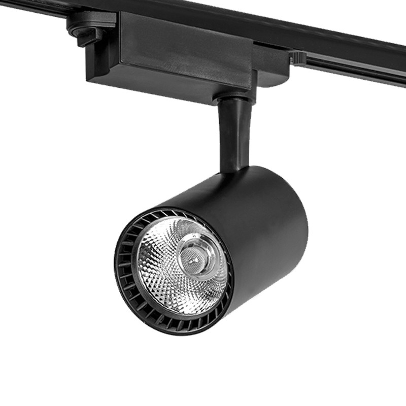 热销cob射灯led轨道灯20w服装店铺30w导轨灯商用超亮聚光灯明装滑