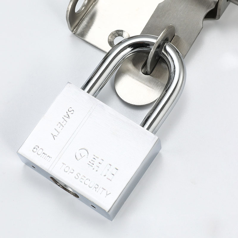 热销朝阳仿不锈钢挂锁通开挂锁防水挂锁白钢户外大门挂锁叶片锁头