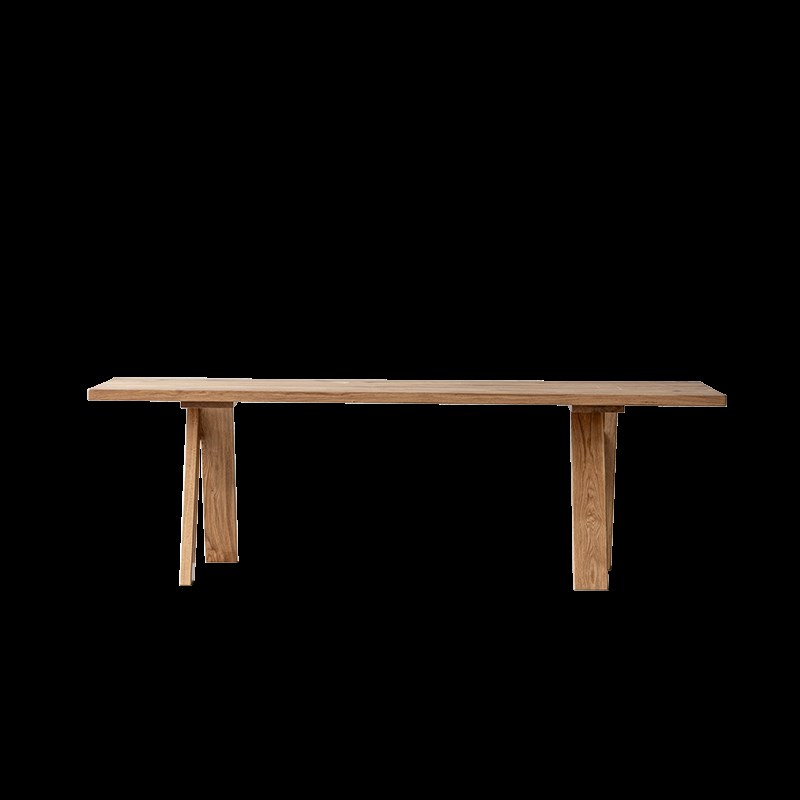 热销叁几 白橡木实木餐桌家用客厅大长书桌原木大板桌侘寂风茶桌