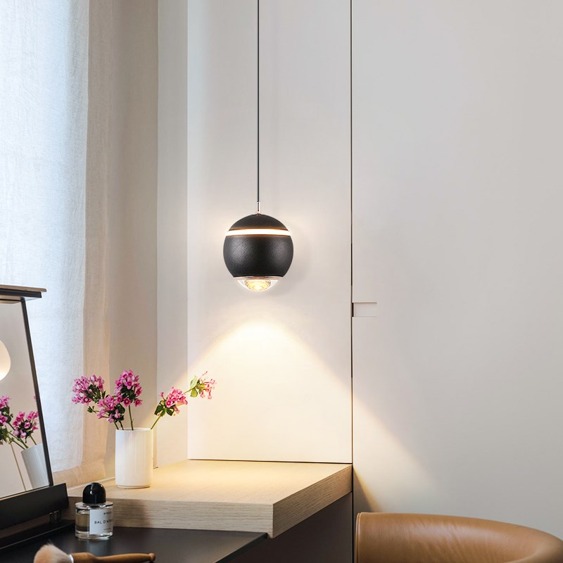 热销卧室床头小吊灯现代简约可升降客厅电视背景墙极简吊线灯吧台