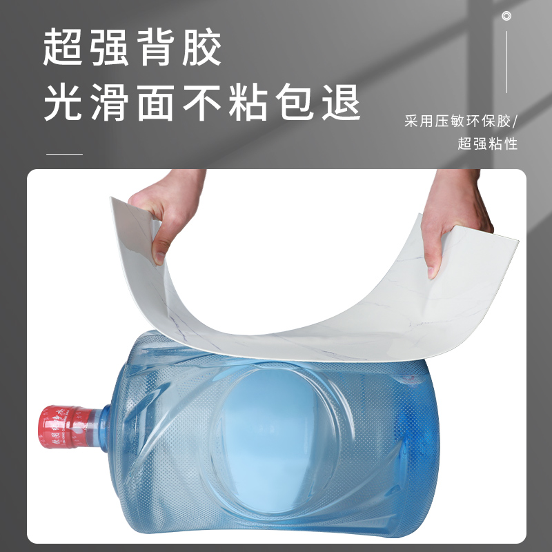 热销PVC铝塑板自粘仿瓷砖墙贴大理石纹贴纸电视背景墙壁纸墙面装