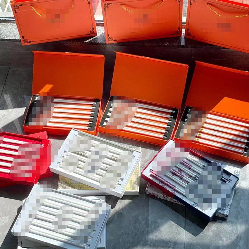 热销陶瓷骨瓷筷子高贵餐具轻奢情侣礼盒装防滑防霉耐高温送礼6双